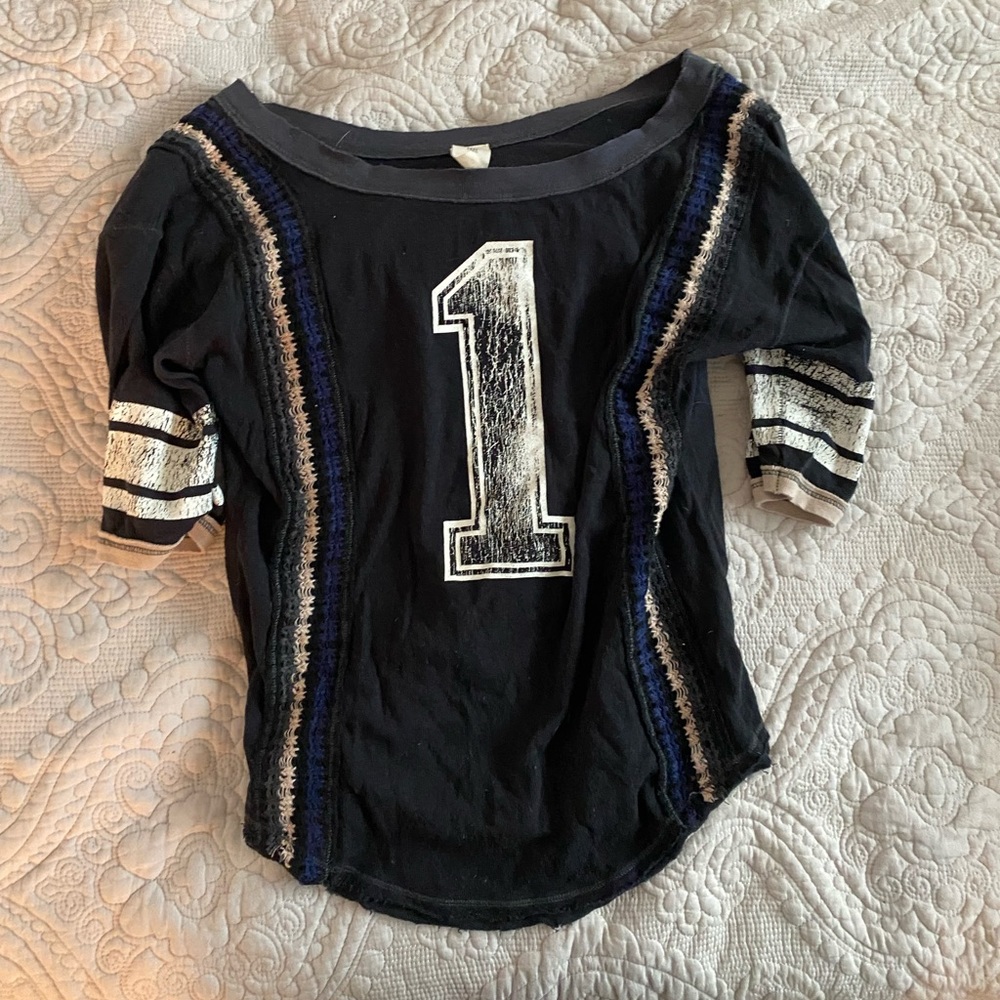 Free people crochet tshirt